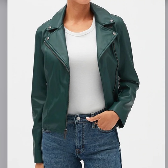 GAP Faux-Leather Moto Jacket - Picture 1 of 10